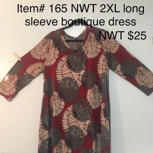 Item# 165. NWT 2XL Long sleeve boutique dress by Beau Ciel